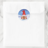 Rond Sticker Gnome de Noël (Sac)