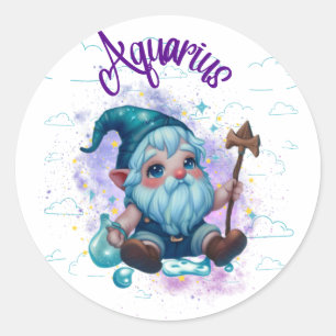 Rond Sticker Gnomoscope Aquarius
