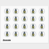 Rond Sticker Gold Bells Holiday (Feuille)