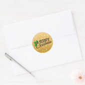 Rond Sticker Gold Christmas (Enveloppe)