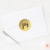 Rond Sticker Gold Foil Arrière - plan Joy Holiday (Enveloppe)