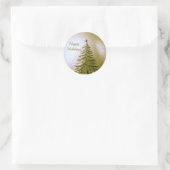 Rond Sticker Gold Holiday Christmas Tree (Sac)