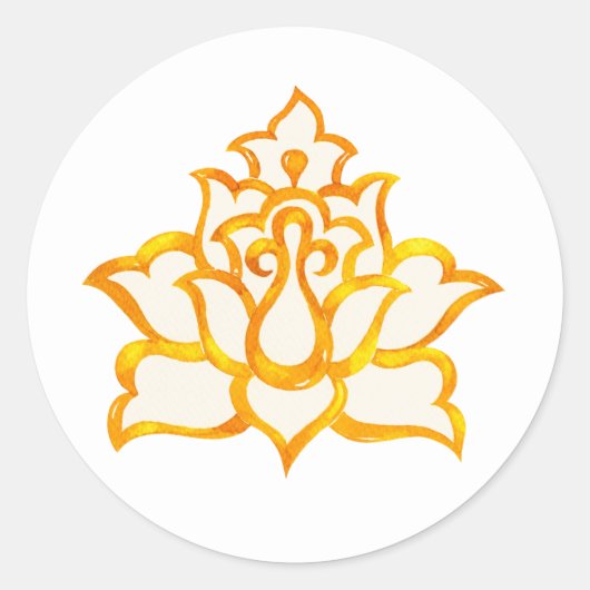 Rond Sticker Gold Lotus (Devant)