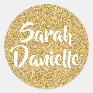 Rond Sticker Gold Parties scintillant Favoriser