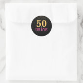 Rond Sticker Gold Pink 50 & Fabuleux Typographie (Sac)