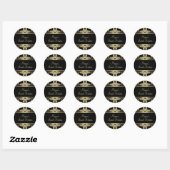 Rond Sticker Gold Royal Damask (Feuille)