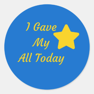 Rond Sticker Gold Star