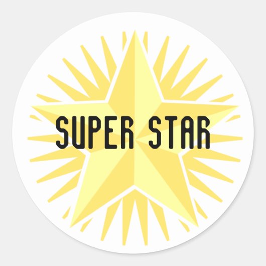 Rond Sticker Gold Super Star (Devant)