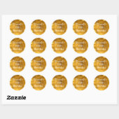 Rond Sticker Golden 70th Birthday (Feuille)