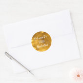 Rond Sticker Golden 70th Birthday (Enveloppe)