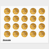Rond Sticker Golden 90th Birthday (Feuille)