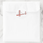 Rond Sticker Golden Gate Bridge (Sac)
