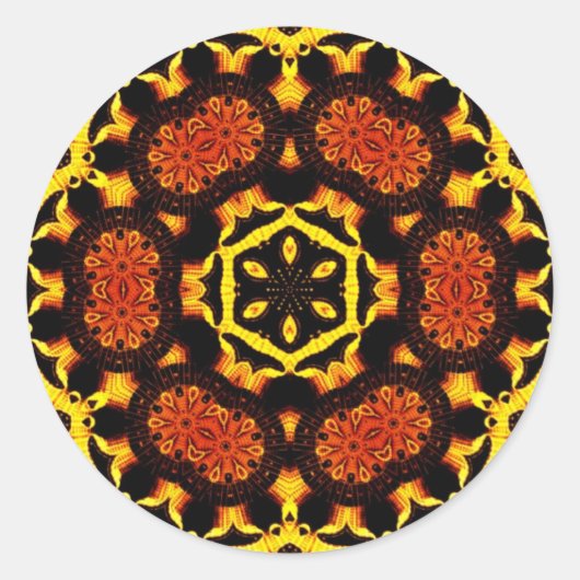Rond Sticker Golden Geometrica (Devant)