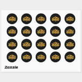 Rond Sticker Golden Lotus (Feuille)