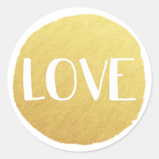 Rond Sticker Golden Love Holiday (Devant)
