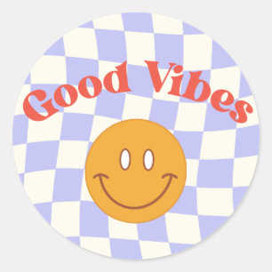 Rond Sticker Good Vibes Round