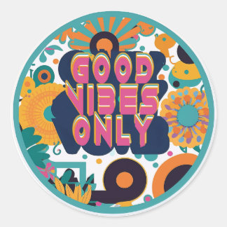 Rond Sticker Good Vibes super
