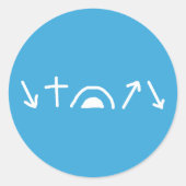 Rond Sticker Gospel Flèches (Devant)