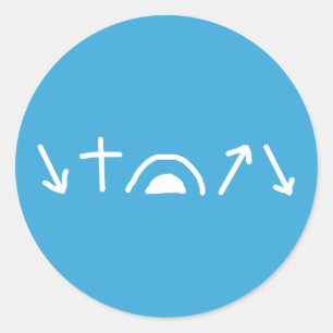 Rond Sticker Gospel Flèches