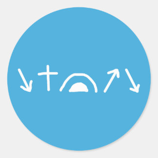 Rond Sticker Gospel Flèches