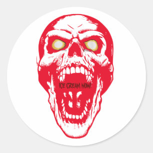 Rond Sticker Goth Skull personnalisable