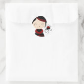 Rond Sticker Gothic Kokeshi (Sac)