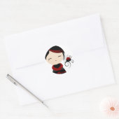 Rond Sticker Gothic Kokeshi (Enveloppe)