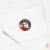 Rond Sticker gothique de sorcière par Ann Howard (Enveloppe)