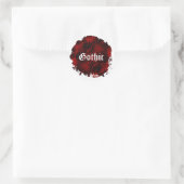 Rond Sticker gothique rouge peint (Sac)