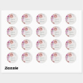 Rond Sticker Gouache Blossoms (Feuille)