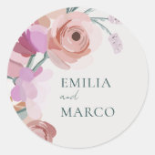 Rond Sticker Gouache Blossoms (Devant)
