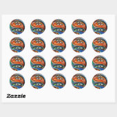 Rond Sticker : Graffiti Eyes (Feuille)