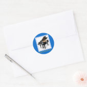 Rond Sticker Grand Piano (Enveloppe)