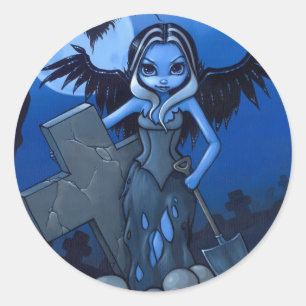 Rond Sticker "Gravedigger"