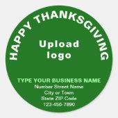 Rond Sticker Green Round Thanksgiving (Devant)