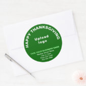 Rond Sticker Green Round Thanksgiving (Enveloppe)