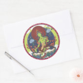Rond STICKER Green Tara - avec mantra (Enveloppe)