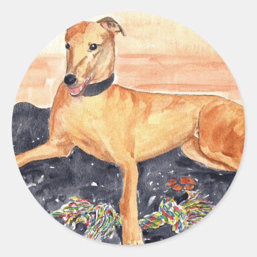 Rond Sticker 'Greyhound' (Devant)