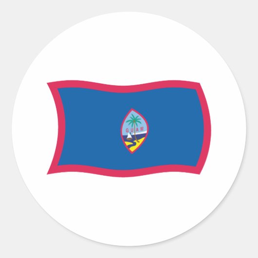 Rond Sticker Guam Flag (Devant)