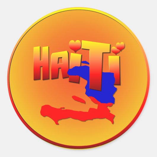Rond Sticker HAITI LOVE (Devant)