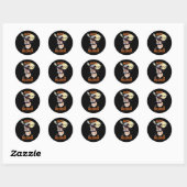 Rond sticker halloween animals (Feuille)