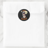 Rond sticker halloween animals (Sac)