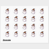 Rond Sticker Halloween Baby Ghost (Feuille)