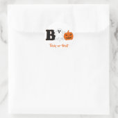 Rond Sticker Halloween Boo drôle (Sac)
