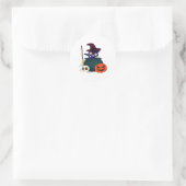 Rond sticker Halloween chat (Sac)