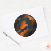 Rond Sticker Halloween chauves-souris (Enveloppe)