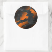 Rond Sticker Halloween chauves-souris (Sac)