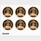 Rond Sticker Halloween cool Scarecrow (Feuille)