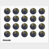 Rond Sticker Halloween Goblin (Feuille)