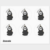 Rond Sticker Halloween Grim Cute (Feuille)